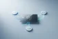 Digital payment card connected to personalized financial insights, savings guidance, and offers through glowing API lines