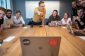 investors reviewing financial technology pitch deck
